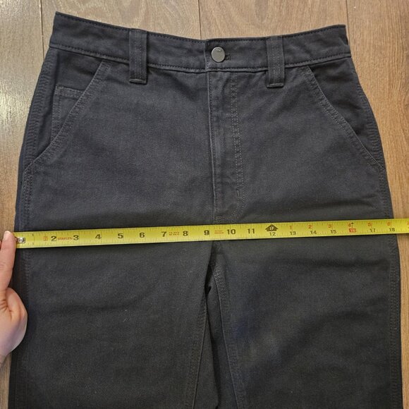 TNA Artizia Black Wide Leg Cotton High Waisted Jeans Size 4 Trendy Neutral - Picture 12 of 16